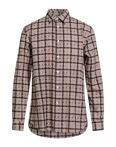CORNELIANI Kariertes Hemd Grau 100% Baumwolle