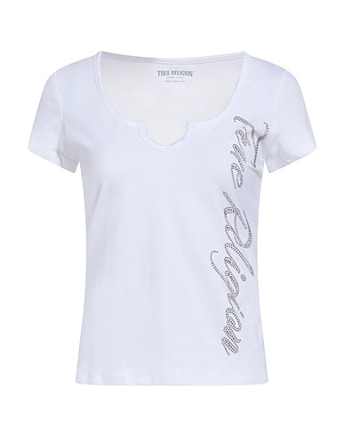 TRUE RELIGION T-shirt White 97% Cotton, 3% Elastane