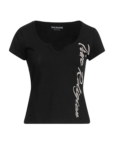 TRUE RELIGION T-shirt Black 97% Cotton, 3% Elastane