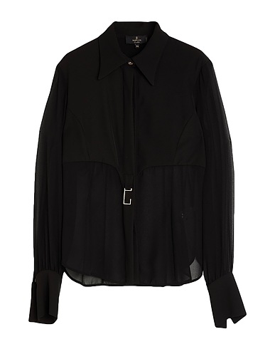 EUREKA by BABYLON Camicie e bluse tinta unita Nero 96% Poliammide, 4% Elastan