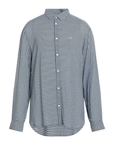 ARMANI EXCHANGE Patterned shirt Midnight blue 100% Viscose