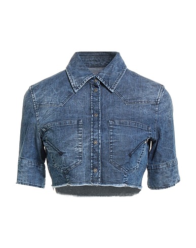 DONDUP Camicia di jeans Blu 98% Cotone, 2% Elastan