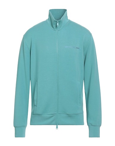ARMANI EXCHANGE Hooded sweatshirt Turquoise 57% Modal, 37% Polyester, 6% Elastane