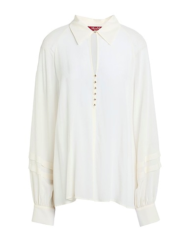 MAX MARA STUDIO Silk top Cream 100% Silk