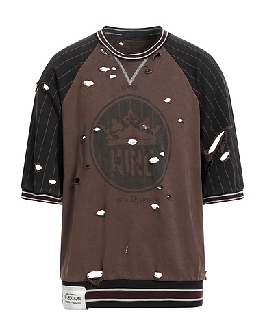 DOLCE&GABBANA Sweatshirt Dark brown 100% Cotton
