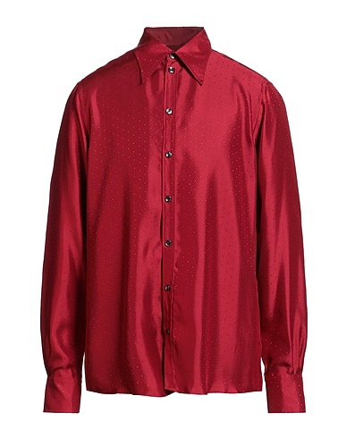 DOLCE&GABBANA Solid colour shirt Red 100% Silk