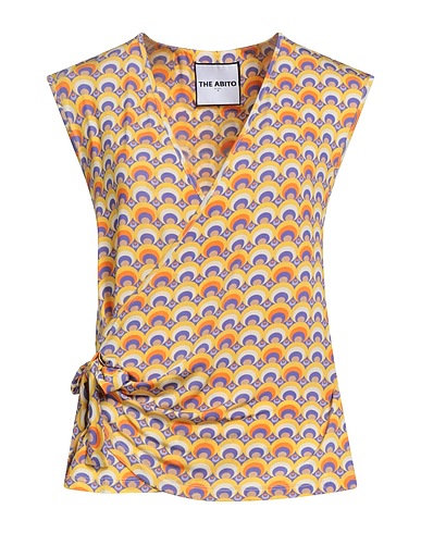THE ABITO Milano Top Yellow 96% Viscose, 4% Elastane