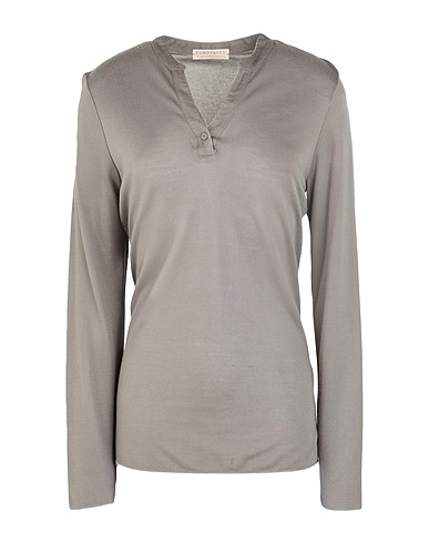 PUROTATTO T-shirt Grey 90% Modal, 10% Cashmere