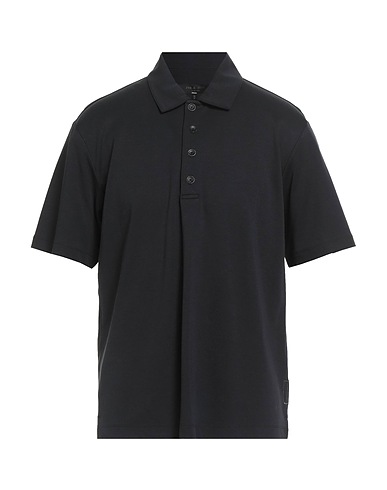 RAG & BONE Polo shirt Black 55% Cotton, 45% Tencel™