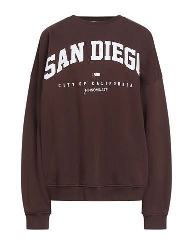 HINNOMINATE Sweatshirt Chocolate brown 90% Cotton, 10% Polyester, Elastane