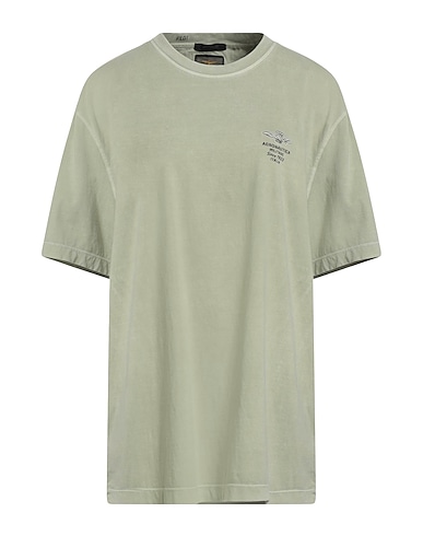 AERONAUTICA MILITARE Basic T-Shirt CRISTIANO DI THIENE Sage green 100% Cotton