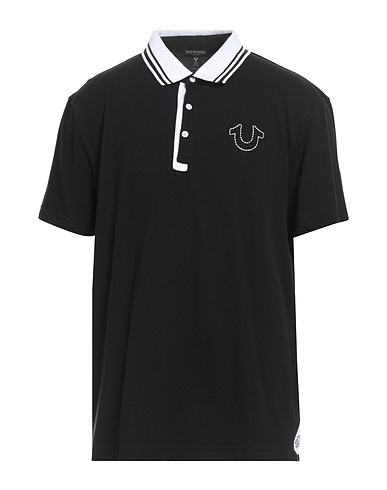 TRUE RELIGION Polo Nero 100% Cotone