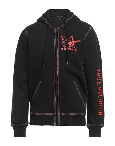 TRUE RELIGION Hooded sweatshirt Black 65% Cotton, 35% Polyester
