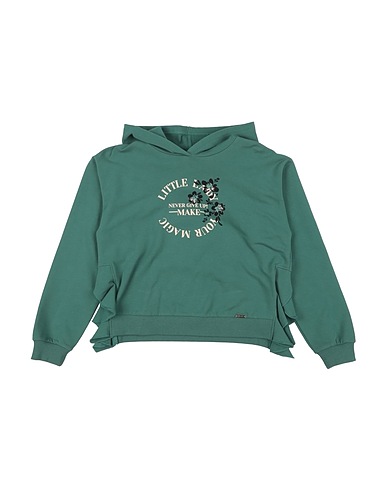 LIU •JO Sweatshirt Green 95% Cotton, 5% Elastane