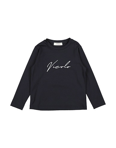 VICOLO T-shirt GIRL Navy blue 93% Cotton, 7% Elastane