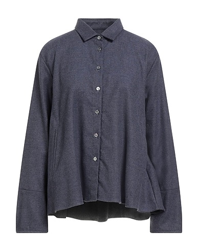 ROBERT FRIEDMAN Solid colour shirts & blouses Slate blue 100% Cotton