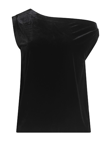 NORMA KAMALI One-shoulder top Black 92% Polyester, 8% Elastane