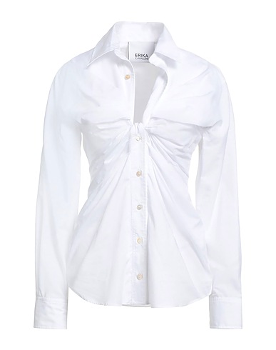 ERIKA CAVALLINI Solid colour shirts & blouses White 100% Cotton