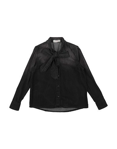 VICOLO Denim shirt Black 100% Cotton