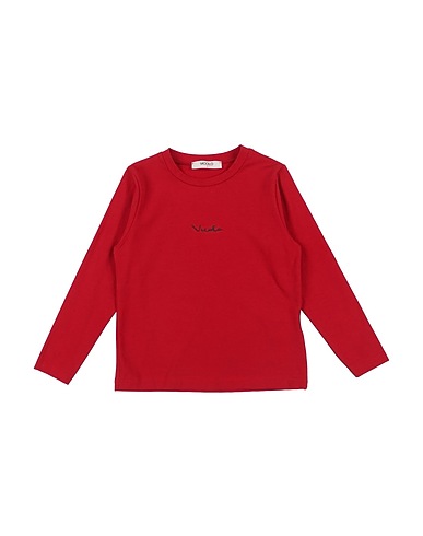 VICOLO T-shirt Red 93% Cotton, 7% Elastane