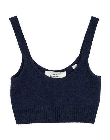 LES COYOTES DE PARIS Top Navy blue 36% Nylon, 33% Acrylic, 13% Wool, 13% Mohair wool, 5% Elastane