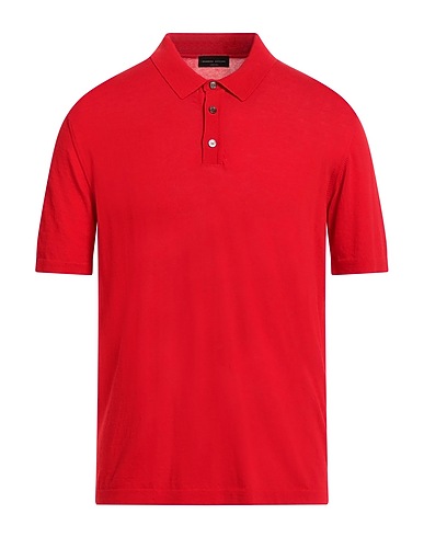 ROBERTO COLLINA Poloshirt Rot 100% Baumwolle