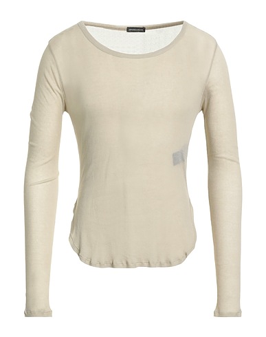 ANN DEMEULEMEESTER Basic T-Shirt Khaki 100% Baumwolle