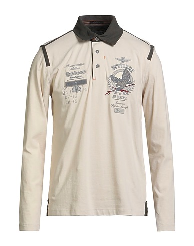 AERONAUTICA MILITARE Polo shirt Beige 92% Cotton, 8% Elastane