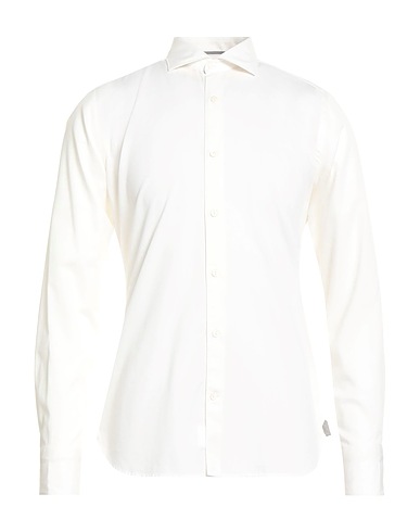 TINTORIA MATTEI 954 Solid colour shirt Ivory 100% Cotton