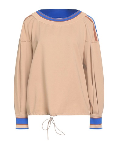 BALLANTYNE Sweatshirt Beige 62% Ramie, 32% Polyamid, 6% Elastan