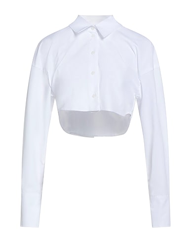PATRIZIA PEPE Solid colour shirts & blouses White 100% Cotton
