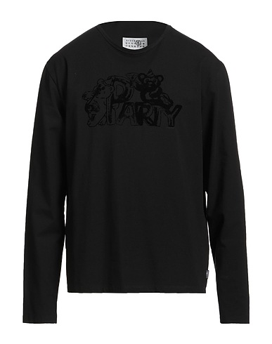 MM6 MAISON MARGIELA T-shirt Black 90% Cotton, 10% Elastane