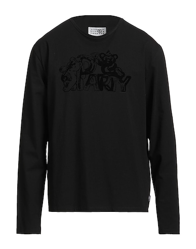 MM6 MAISON MARGIELA T-shirts NERO 90% Cotton, 10% Elastane