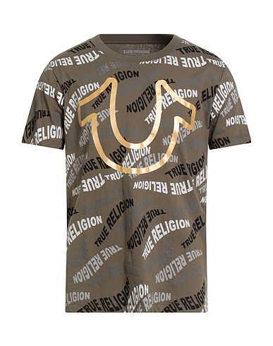 TRUE RELIGION T-shirt Military green 100% Cotton