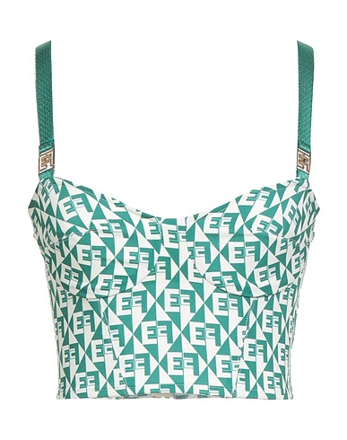 ELISABETTA FRANCHI Bustier Green 96% Polyester, 4% Elastane