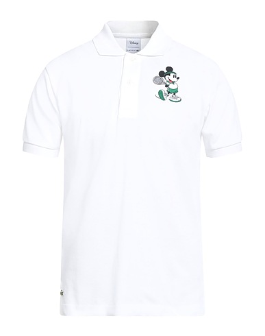 LACOSTE Polo X DISNEY Bianco 100% Cotone, Elastan