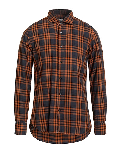 TINTORIA MATTEI 954 Checked shirt Brown 100% Cotton