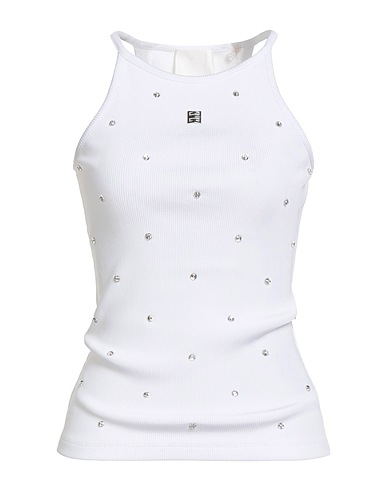 GIVENCHY Tank top White 90% Viscose, 5% Polyamide, 5% Elastane