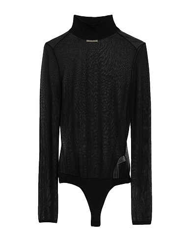 KHAITE TOPWEAR Black 72% Viscose, 27% Polyamide, 1% Elastane