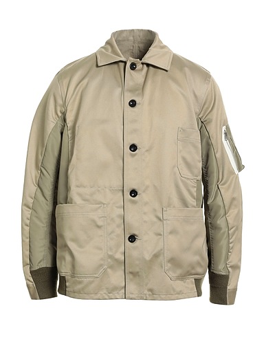 SACAI Jacket Sage green 100% Cotton, Nylon, Acrylic, Linen, Polyester