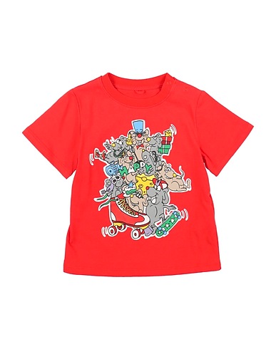 STELLA McCARTNEY KIDS T-shirt Tomato red 100% Cotton, Elastane