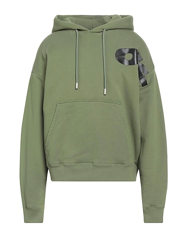 OFF-WHITE™ Hooded track jacket  Military green 100% Cotton, Elastane