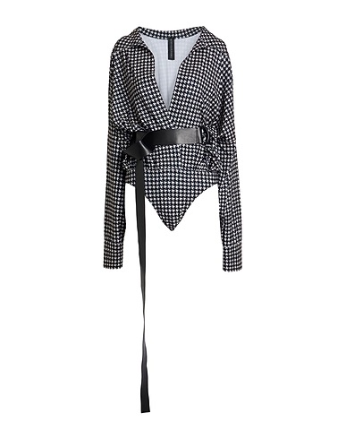 NORMA KAMALI Patterned shirts & blouses Black 95% Polyester, 5% Elastane