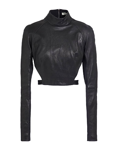 MUGLER Top Black 86% Viscose, 10% Polyamide, 4% Elastane