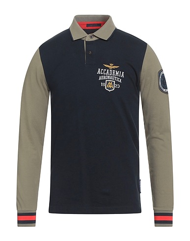 AERONAUTICA MILITARE ポロシャツ ミッドナイトブルー コットン 92% / ポリウレタン 8%