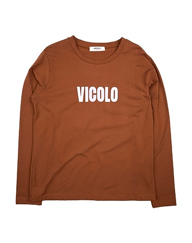 VICOLO T-shirt GIRL Marrone 93% Cotone, 7% Elastan