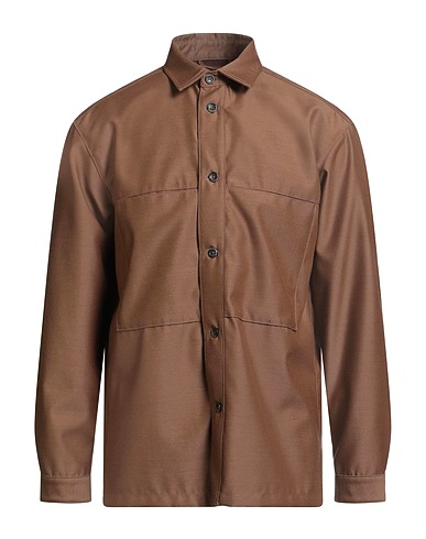 NINE IN THE MORNING Solid colour shirt 100% Wool