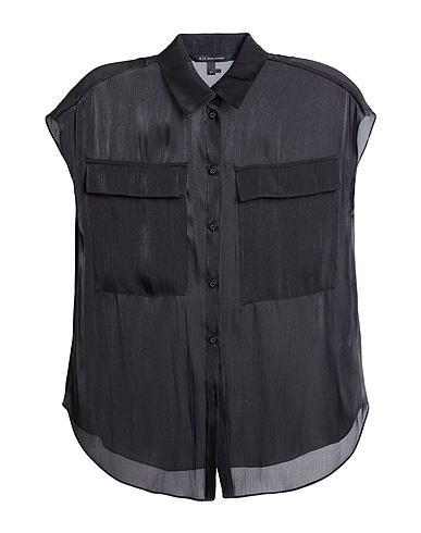 ARMANI EXCHANGE Solid colour shirts & blouses Black 100% Polyester