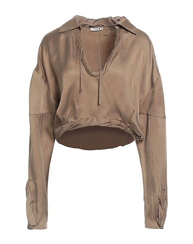 YUZEFI Top Khaki 54% Rayon, 46% Cupro
