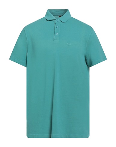 ARMANI EXCHANGE Polo shirt Turquoise 100% Cotton